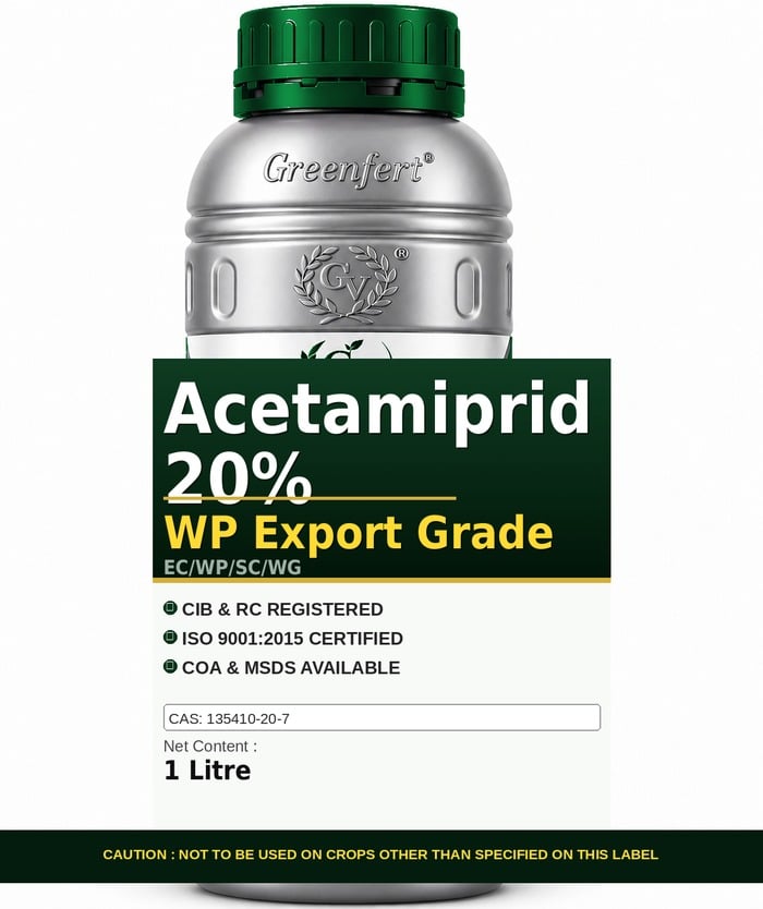 Greenfert Acetamiprid 20% WP Export Grade — GRADE packaging bag