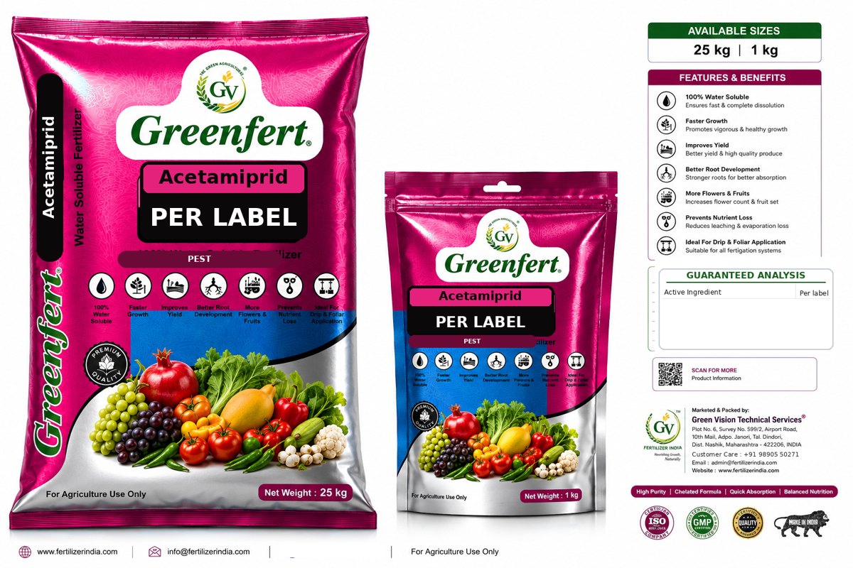 Acetamiprid 50% WP High Strength packaging