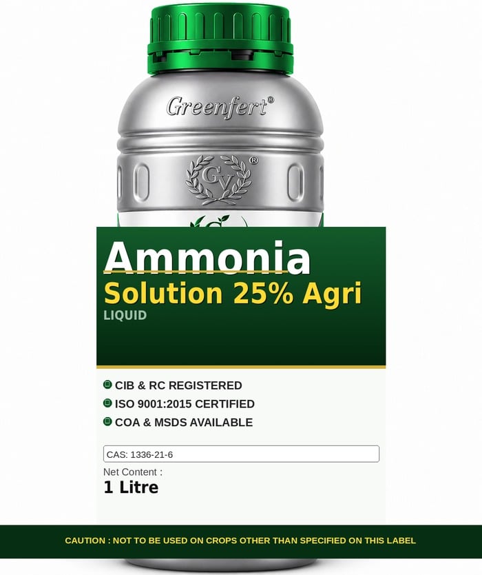 Greenfert Ammonia Solution 25% Agri — bottle packaging