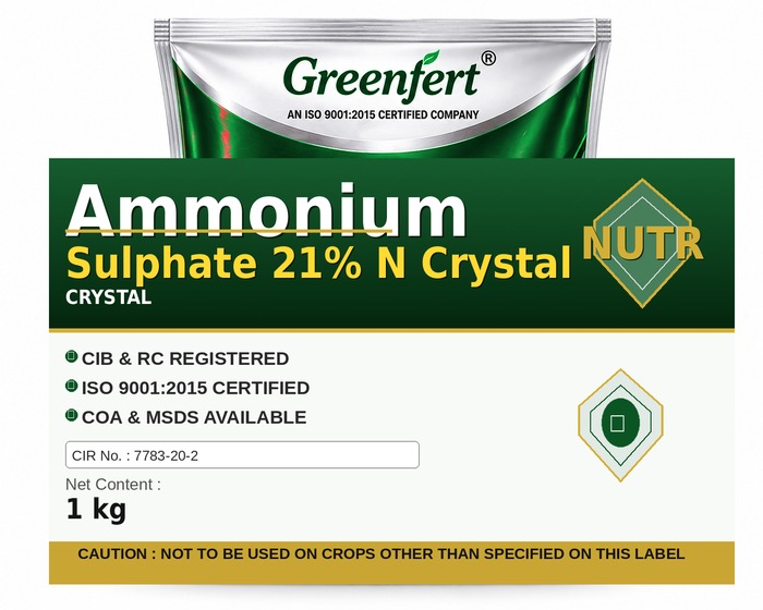 Greenfert Ammonium Sulphate 21% N Crystal — CRYSTAL packaging bag