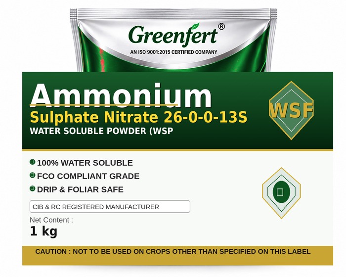 Greenfert Ammonium Sulphate Nitrate 26-0-0-13S — 13S packaging bag