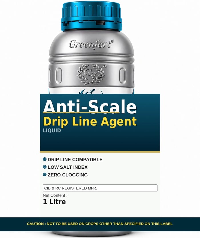 Greenfert Anti-Scale Drip Line Agent — bottle packaging
