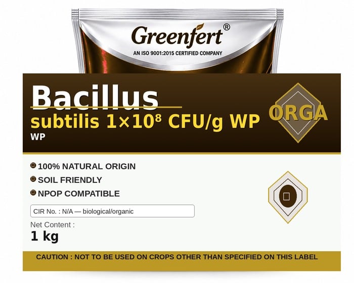 Greenfert Bacillus subtilis 1×10⁸ CFU/g WP — WP packaging bag