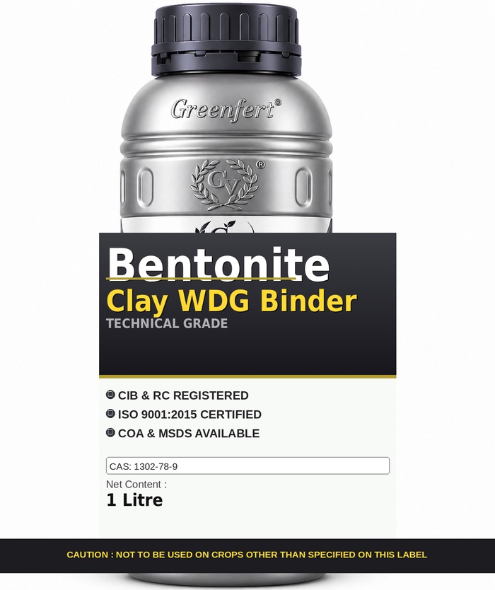 Bentonite Clay WDG Binder — technical grade jar