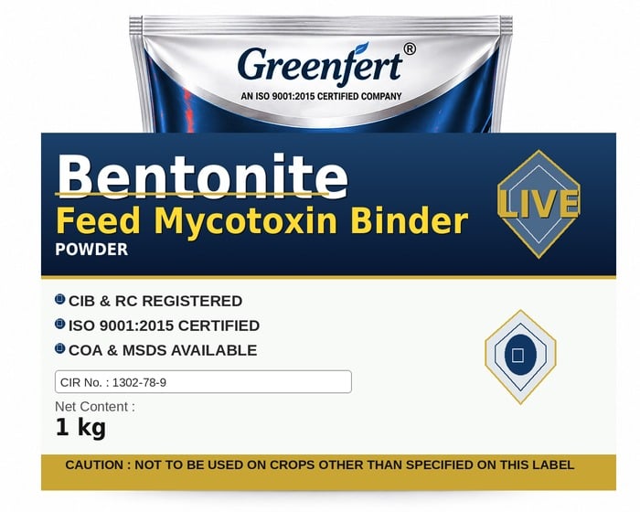 Greenfert Bentonite Feed Mycotoxin Binder — BINDER packaging bag