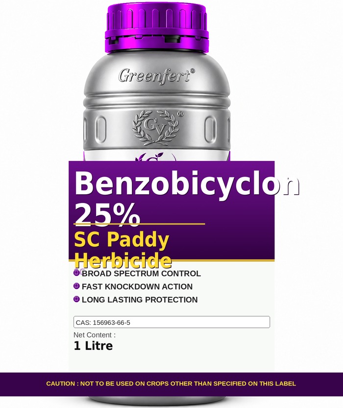 Benzobicyclon 25% SC Paddy Herbicide — bottle packaging