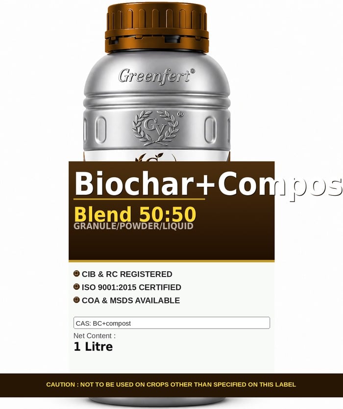 Greenfert Biochar+Compost Blend 50:50 — 50 packaging bag