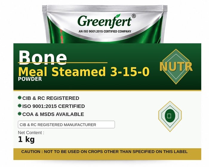 Greenfert Bone Meal Steamed 3-15-0 — 0 packaging bag