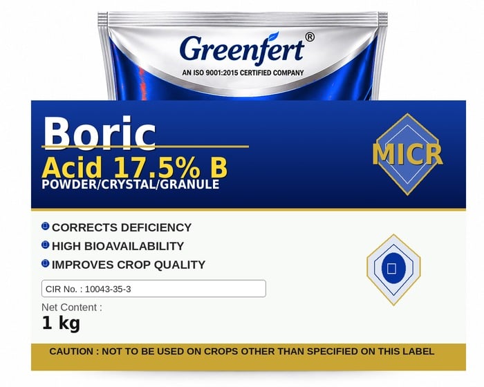 Greenfert Boric Acid 17.5% B — B packaging bag