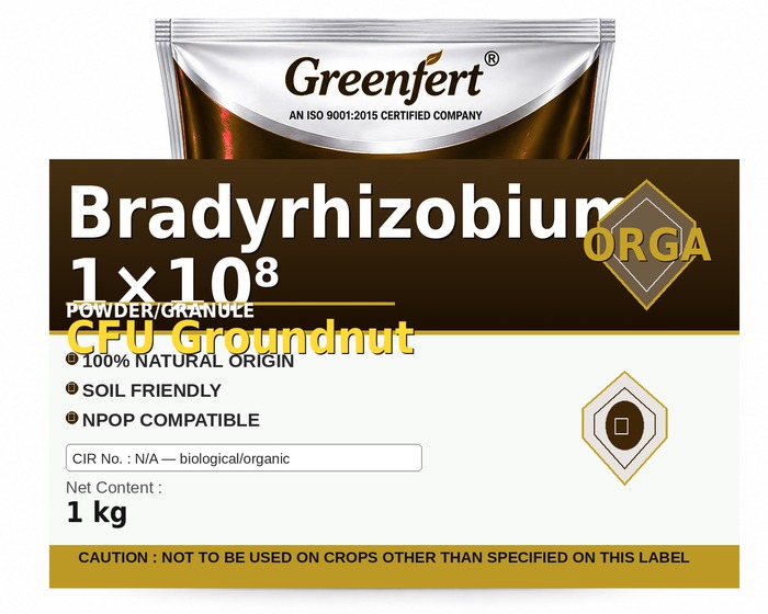 Greenfert Bradyrhizobium 1×10⁸ CFU Groundnut — GROUNDNUT packaging bag