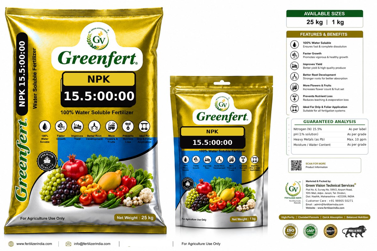 Greenfert CAN 15.5-0-0+26Ca packaging