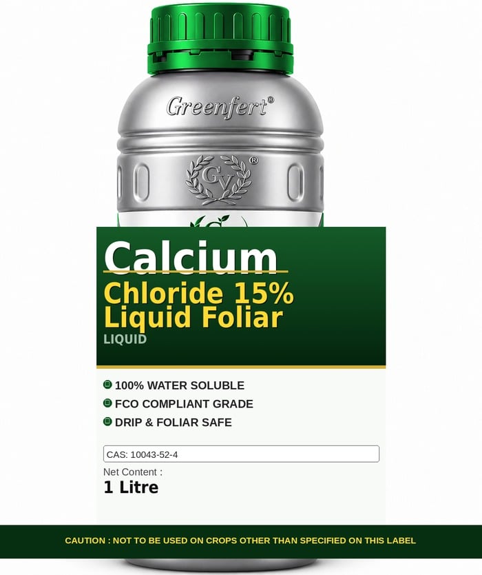 Greenfert Calcium Chloride 15% Liquid Foliar — bottle packaging
