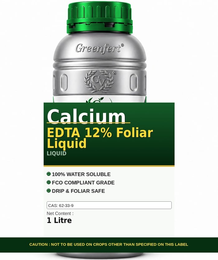Greenfert Calcium EDTA 12% Foliar Liquid — bottle packaging