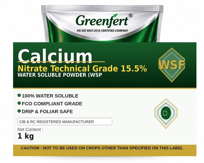 Greenfert Calcium Nitrate Technical Grade 15.5% — 5 packaging bag