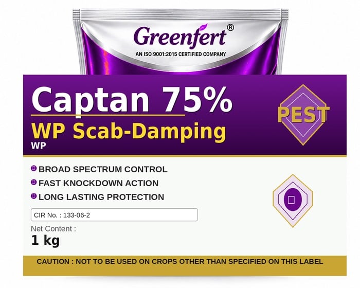 Captan 75% WP Scab-Damping — DAMPING packaging bag