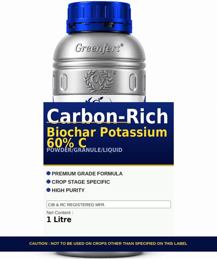 Greenfert Carbon-Rich Biochar Potassium 60% C — C packaging bag