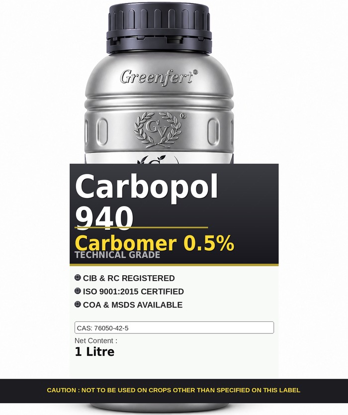 Carbopol 940 Carbomer 0.5% — technical grade jar