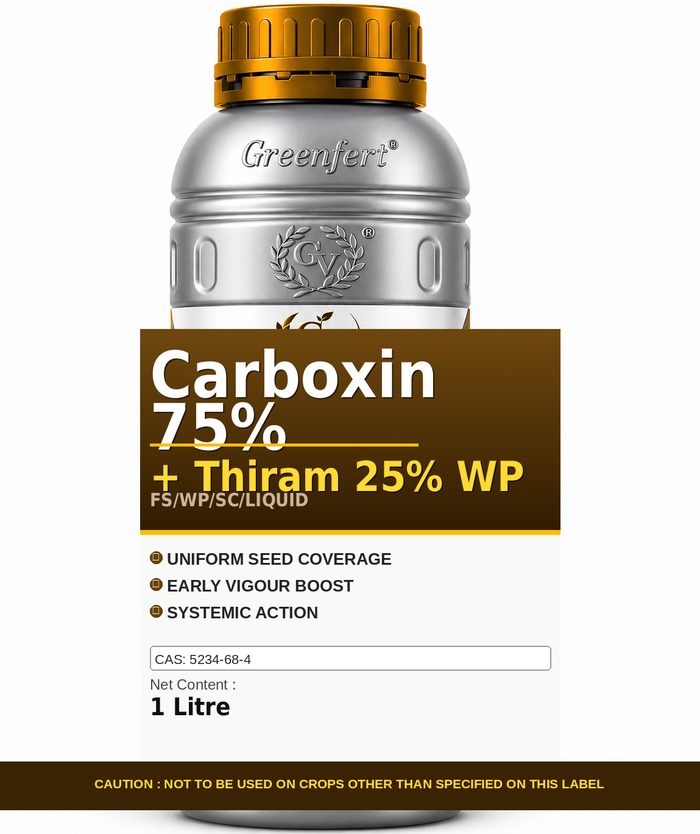 Greenfert Carboxin 75% + Thiram 25% WP — WP packaging bag