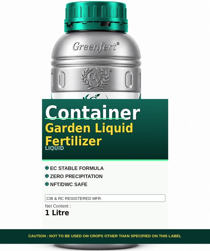 Greenfert Container Garden Liquid Fertilizer — bottle packaging