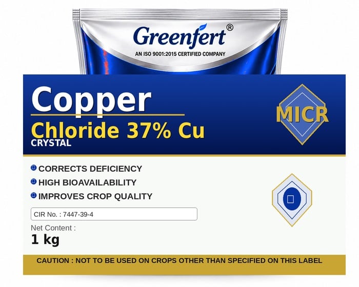 Greenfert Copper Chloride 37% Cu — CU packaging bag