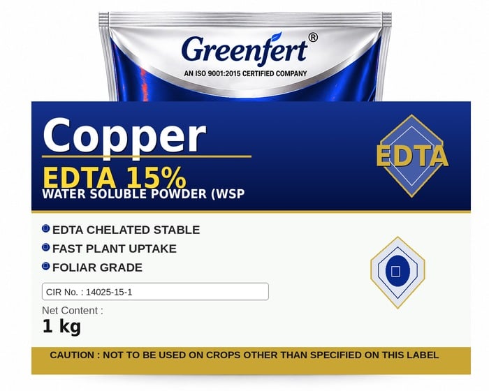 Greenfert Copper EDTA 15% — 15 packaging bag