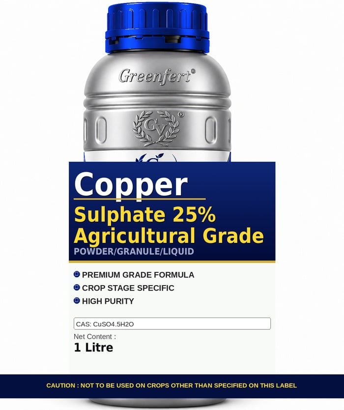 Greenfert Copper Sulphate 25% Agricultural Grade — GRADE packaging bag