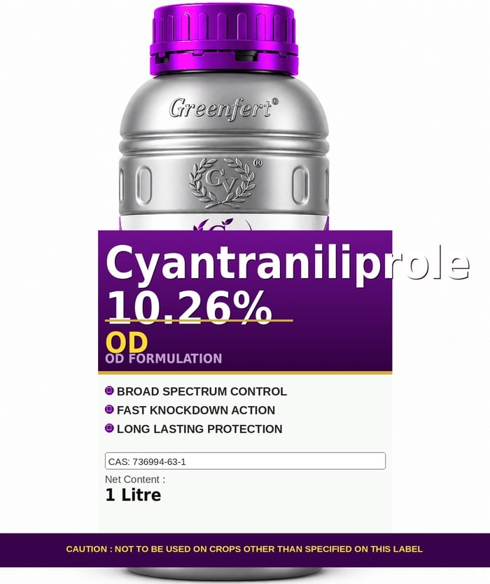 Cyantraniliprole 10.26% OD — bottle packaging