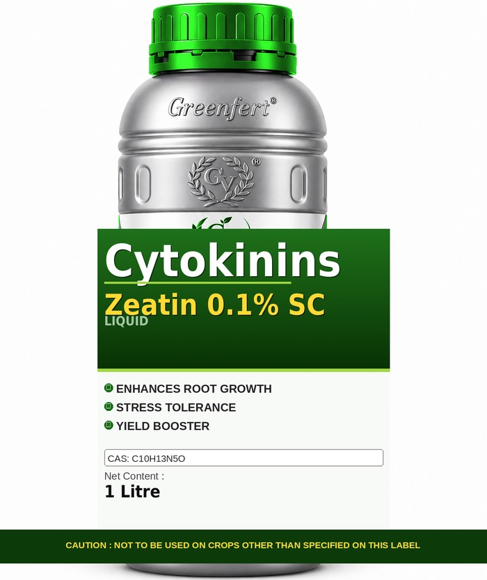Greenfert Cytokinins Zeatin 0.1% SC — bottle packaging