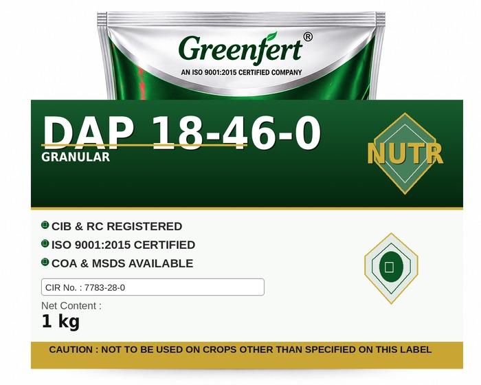 Greenfert DAP 18-46-0 — bottle packaging