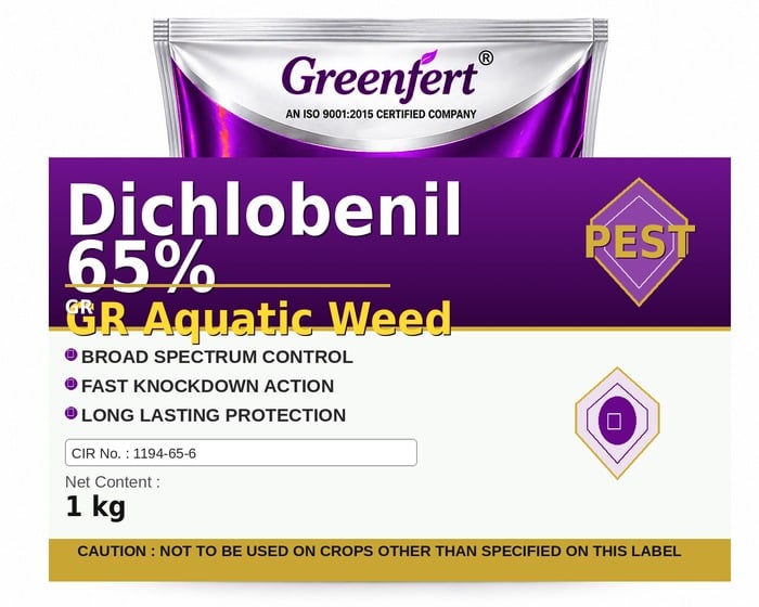 Dichlobenil 65% GR Aquatic Weed — bottle packaging