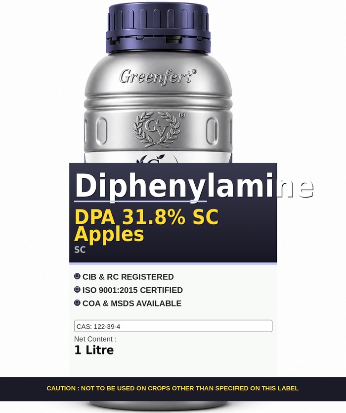 Greenfert Diphenylamine DPA 31.8% SC Apples — bottle packaging