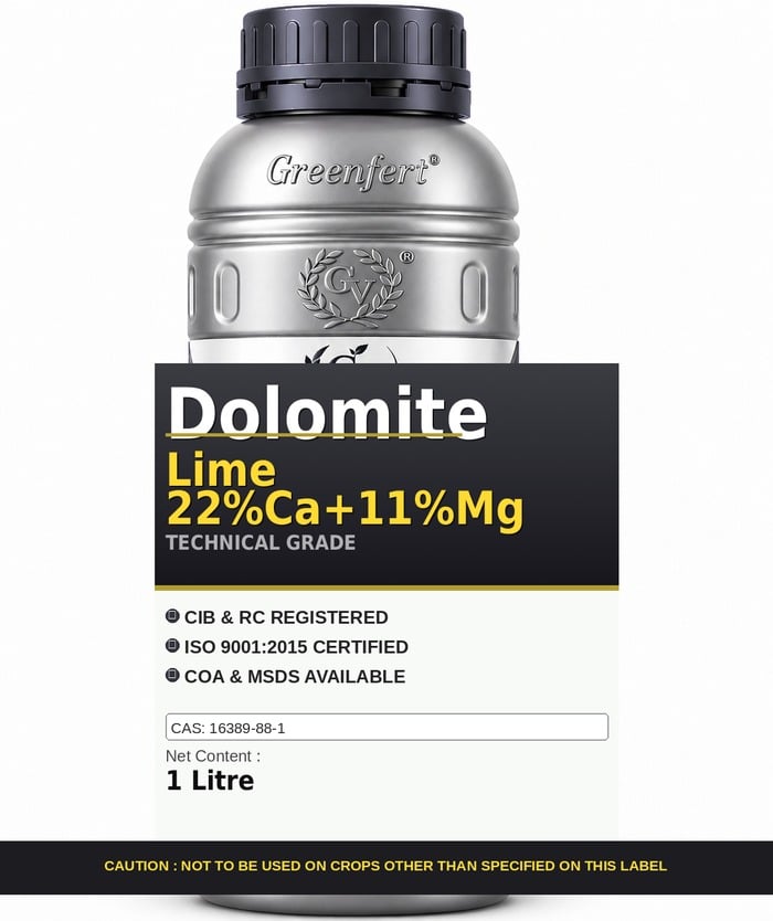 Dolomite Lime 22%Ca+11%Mg — technical grade jar