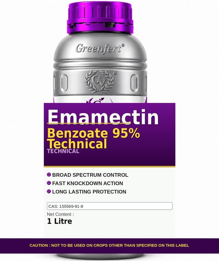 Emamectin Benzoate 95% Technical — technical grade jar