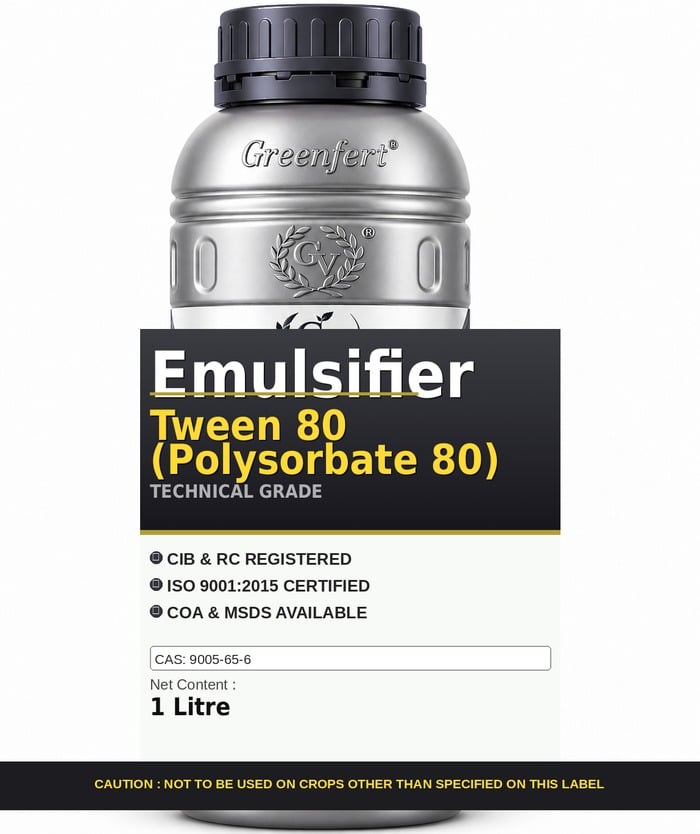 Emulsifier Tween 80 (Polysorbate 80) — technical grade jar