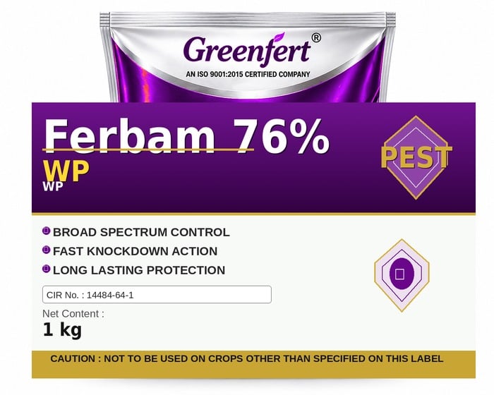 Ferbam 76% WP — WP packaging bag
