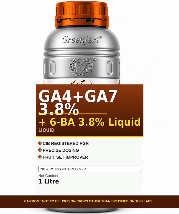 Greenfert GA4+GA7 3.8% + 6-BA 3.8% Liquid — bottle packaging