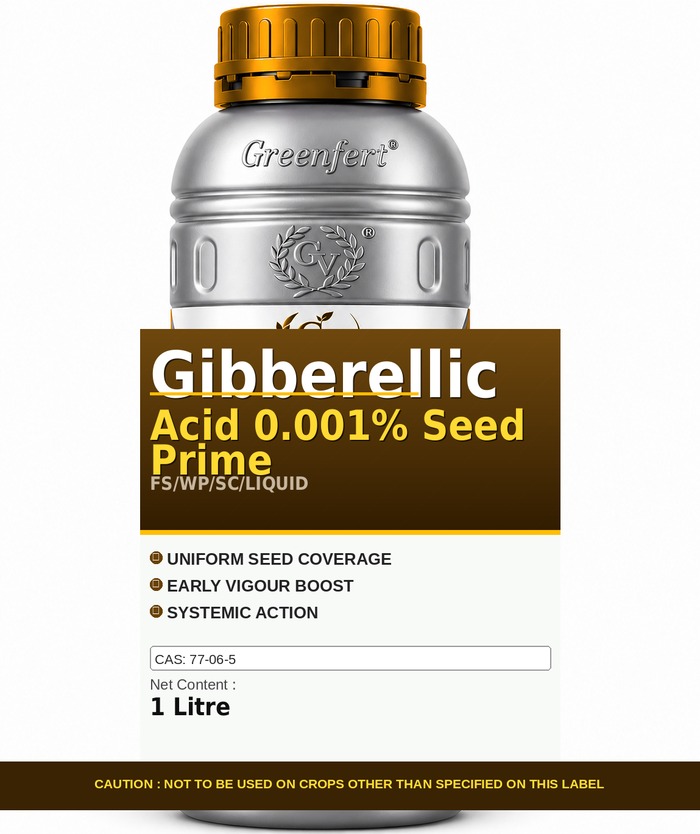 Greenfert Gibberellic Acid 0.001% Seed Prime — PRIME packaging bag