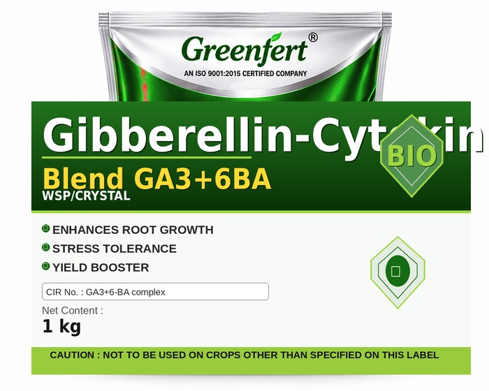Greenfert Gibberellin-Cytokinin Blend GA3+6BA — 6BA packaging bag