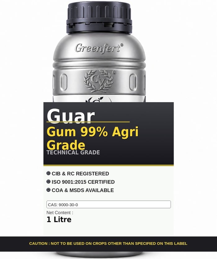 Guar Gum 99% Agri Grade — technical grade jar