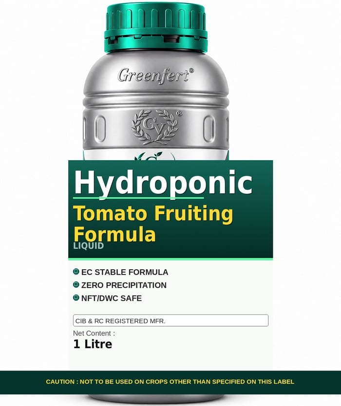 Greenfert Hydroponic Tomato Fruiting Formula — bottle packaging