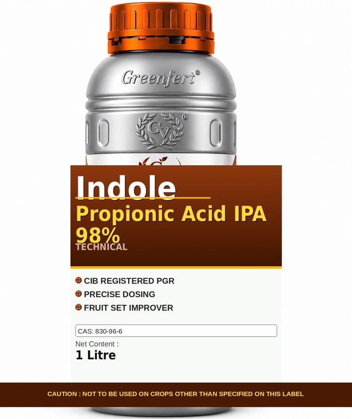 Greenfert Indole Propionic Acid IPA 98% — technical grade jar