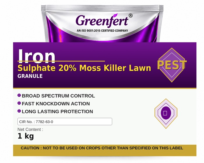 Iron Sulphate 20% Moss Killer Lawn — LAWN packaging bag