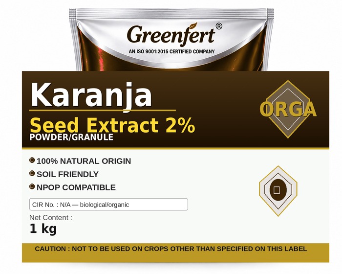 Greenfert Karanja Seed Extract 2% — 2 packaging bag