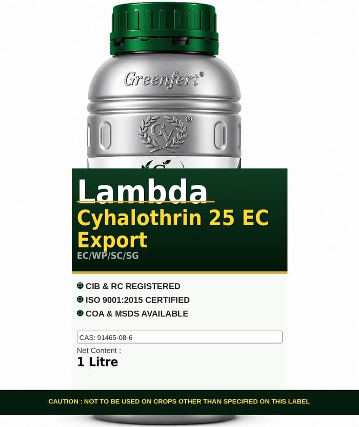 Greenfert Lambda Cyhalothrin 25 EC Export — EXPORT packaging bag
