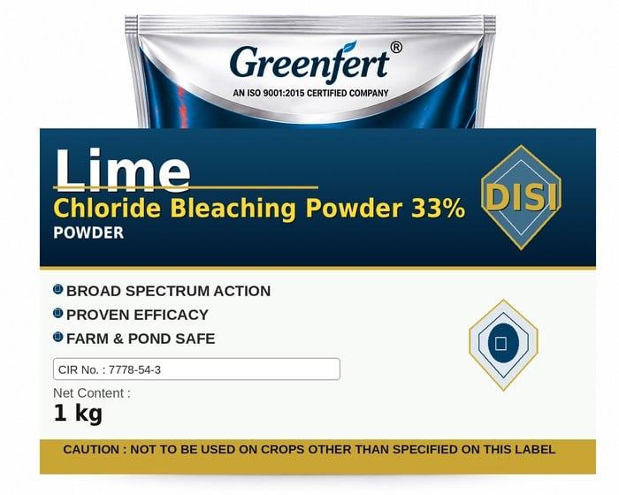 Lime Chloride Bleaching Powder 33% — 33 packaging bag