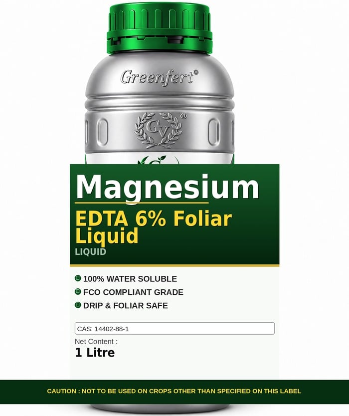 Greenfert Magnesium EDTA 6% Foliar Liquid — bottle packaging