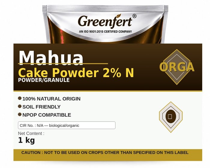 Greenfert Mahua Cake Powder 2% N — N packaging bag