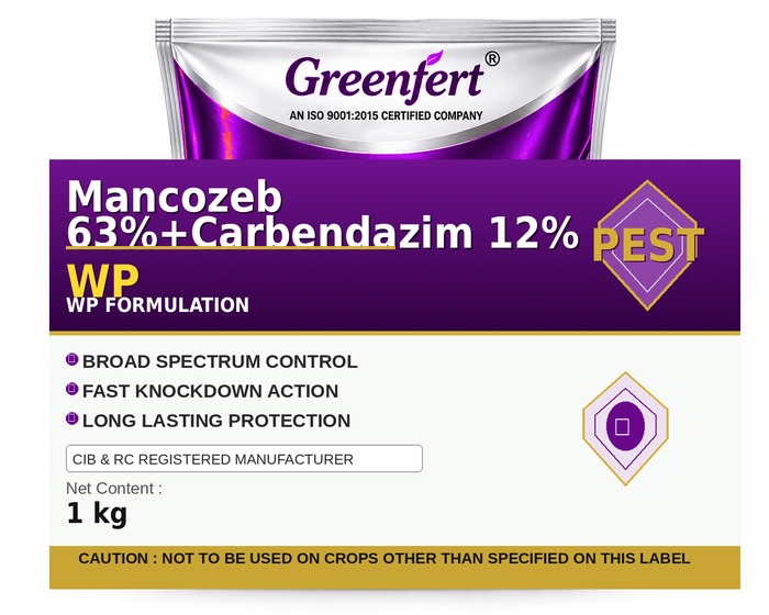 Mancozeb 63%+Carbendazim 12% WP — WP packaging bag