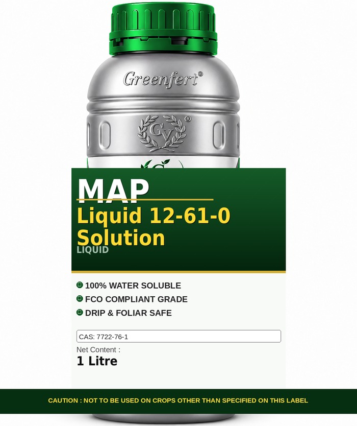 Greenfert MAP Liquid 12-61-0 Solution — bottle packaging