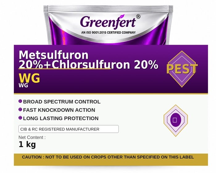 Metsulfuron 20%+Chlorsulfuron 20% WG — WG packaging bag